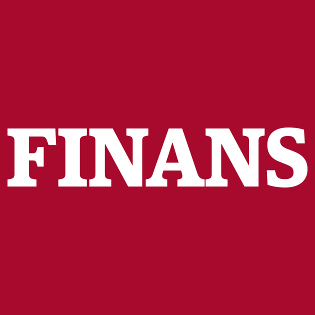Finans logo med rød baggrund