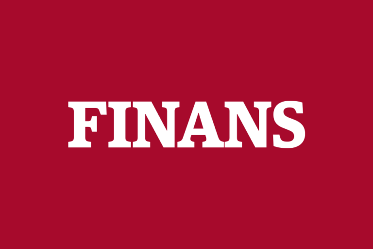 Finans logo med rød baggrund