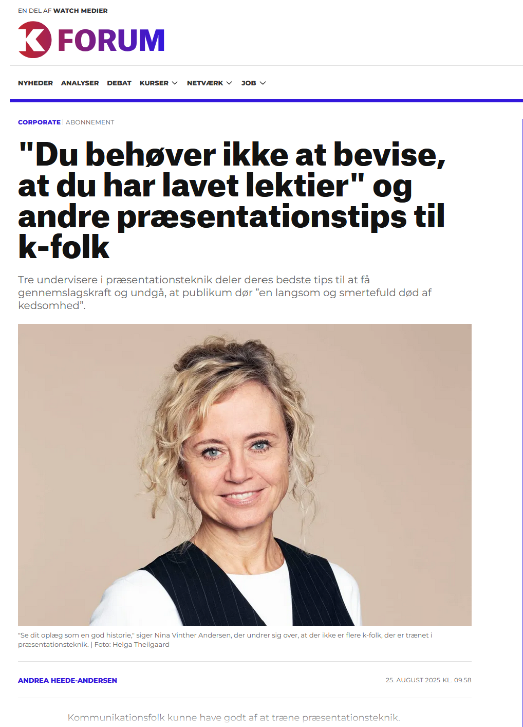 Se dit oplæg som en god historie
